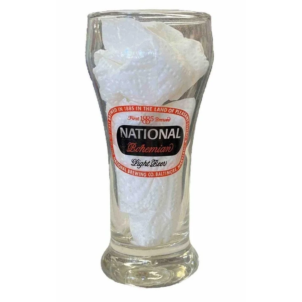 National‎ Bohemian Light Beer Pilsner 10oz Glasses Case Of 12 Natty Boh
